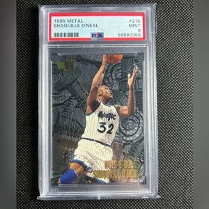 1995 Fleer Metal Nuts & Bolts #215 Shaquille ONeal Orlando Magic HOF PSA 9 MINT